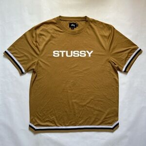 Vintage Stussy mesh crew football soccer jersey tee
